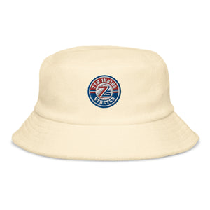 Unstructured terry cloth bucket hat