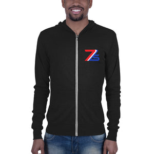 7IS vintage logo tri blend zip